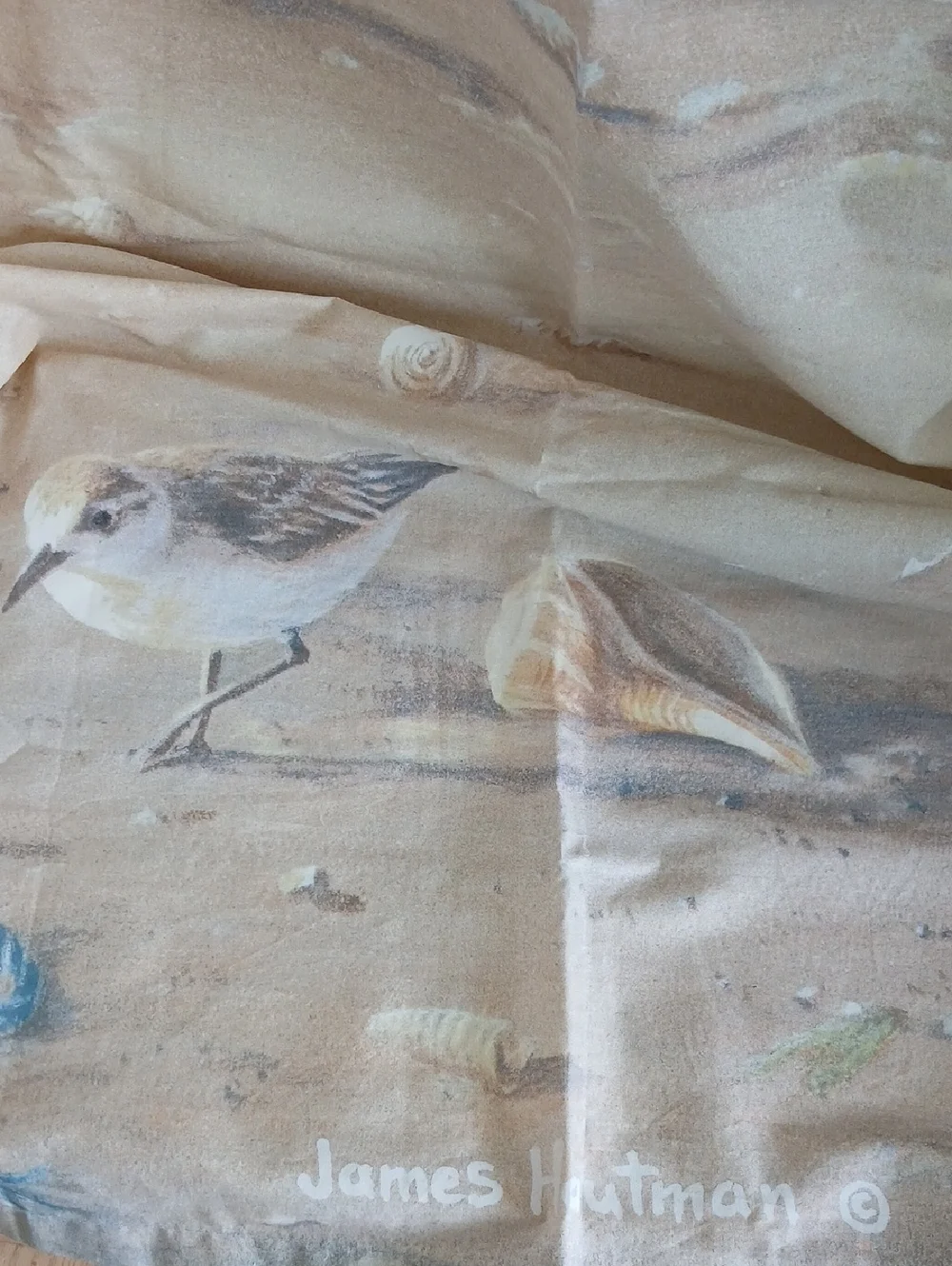 James Hautman Cotton Polyester Shower Curtain Coastal Shoreline Birds Lighthouse